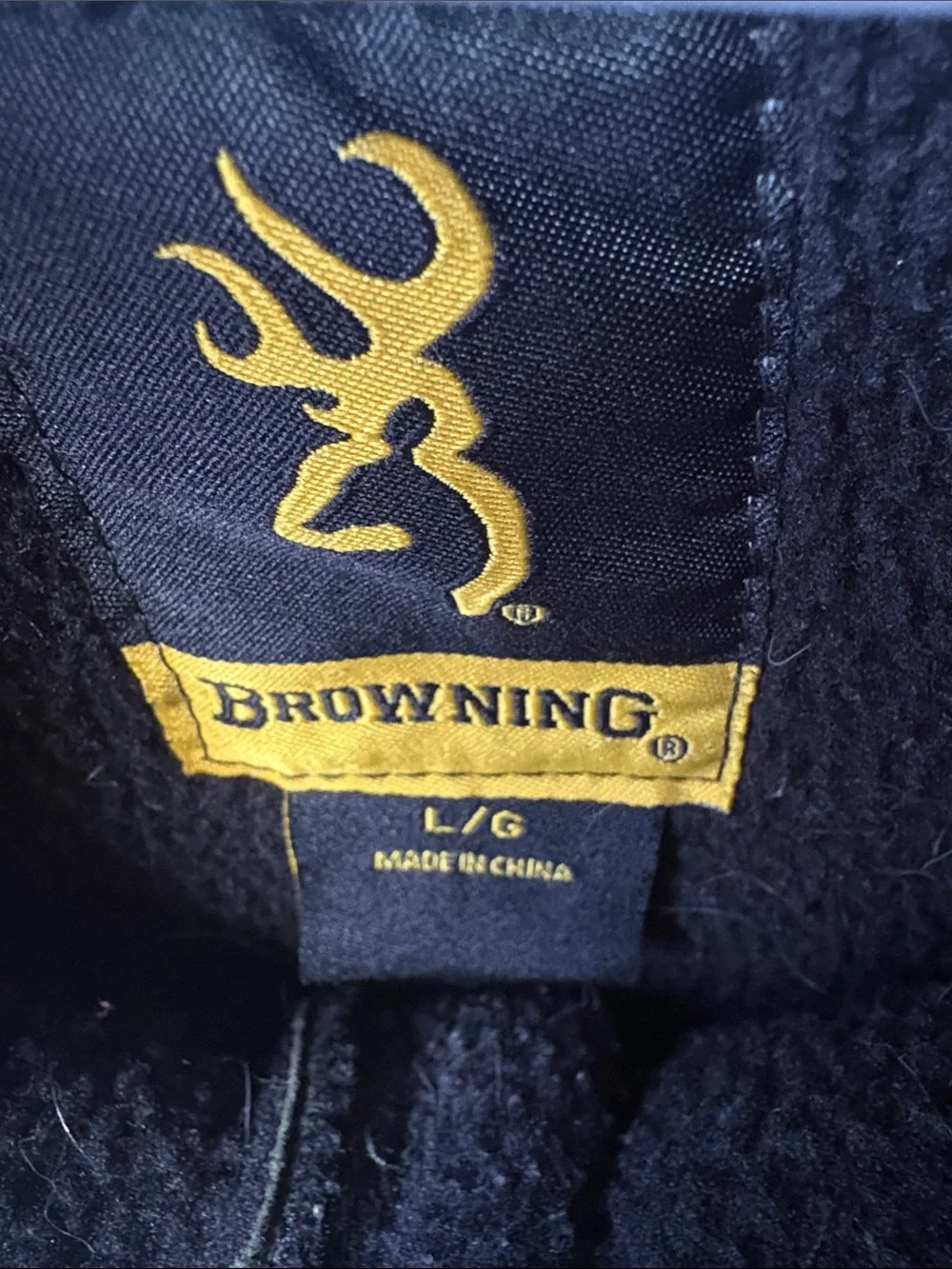 Browning Olive & Black Fleece Vest with Red Logo
